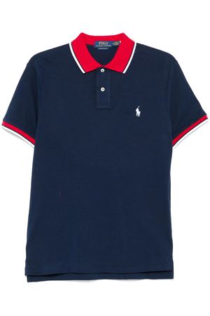 Navy blue cotton polo shirt RALPH LAUREN | 710963479002NAVYMULTI